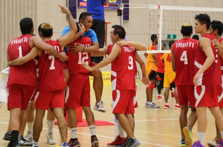 Tahiti topped Pool A with an unbeaten record in the men's volleyball competition after beating Guam 3-0 ©Port Moresby 2015