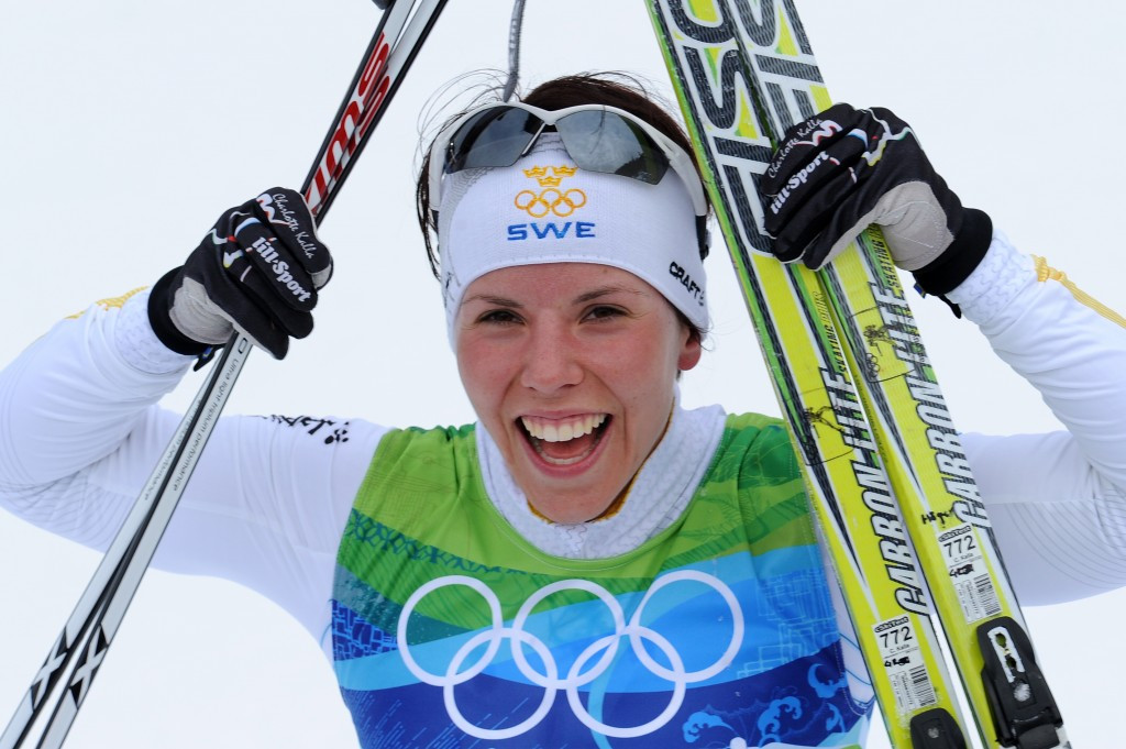 Sweden’s Charlotte Kalla claimed the gold in the women’s 10km event, ©Getty Images