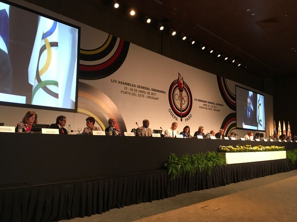 The PASO General Assembly heard a wide-ranging list of problems surrounding preparations for Lima 2019 ©Twitter