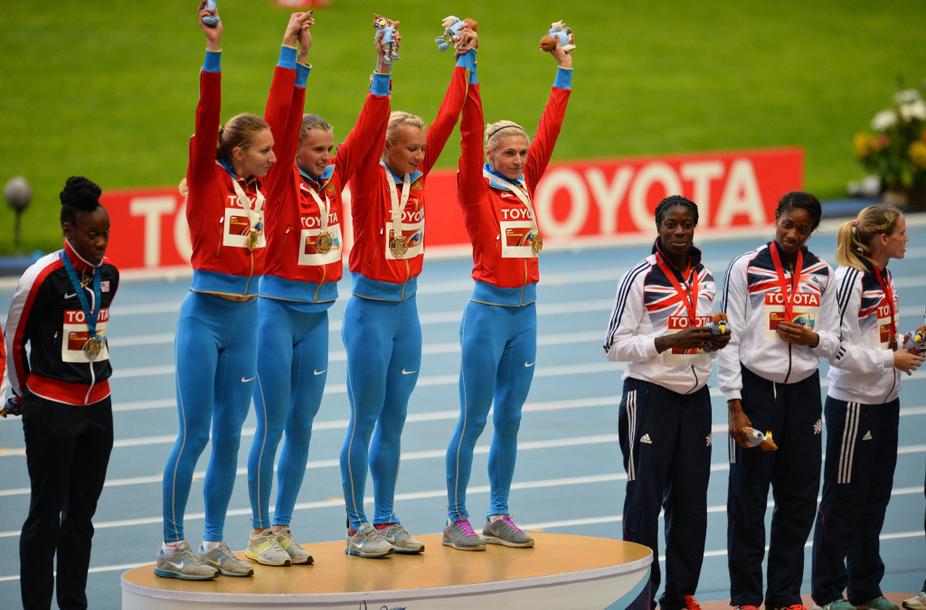 The IAAF has stripped Russia of its women’s 4x400m relay gold medal from the Moscow 2013 World Championships ©Getty Images