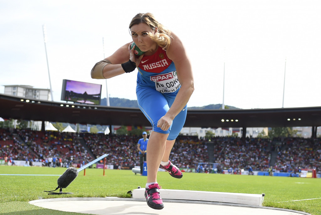 Shot putter Yevgeniya Kolodko is among those to be handed a two-year suspension ©Getty Images