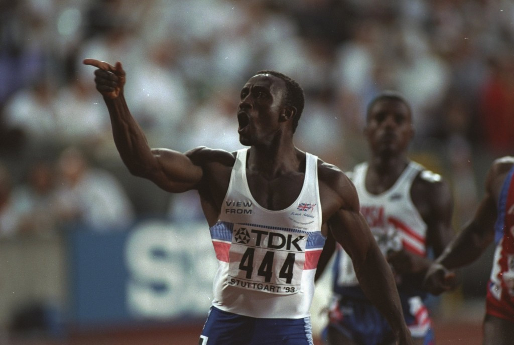 Britain's Linford Christie was awarded the European Athlete of the Year Trophy after winning the world 100 metres title in 1993 ©Getty Images