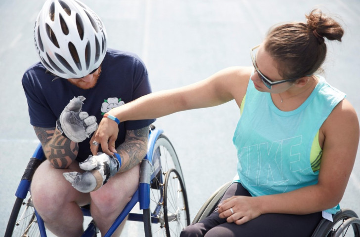 Jade Jones provided advice to new spinal injury patients about getting to grips with wheelchair racing
