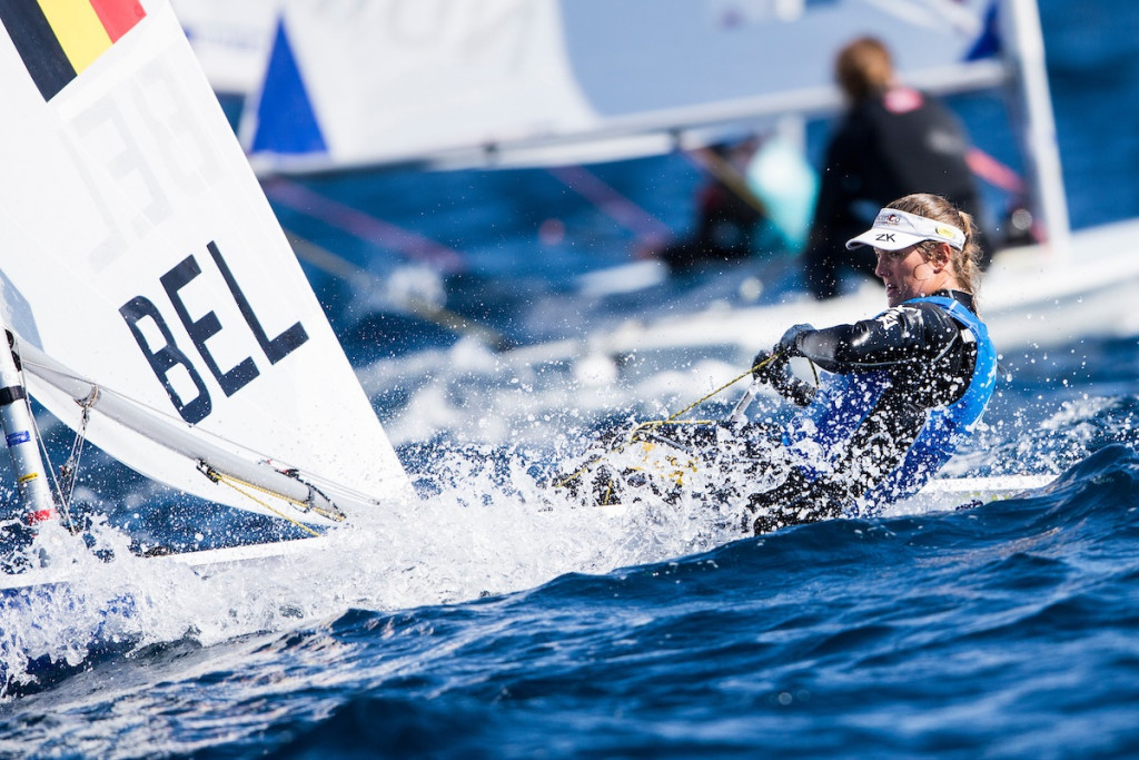 Evi van Acker now leads the women's laser radial event ©World Sailing
