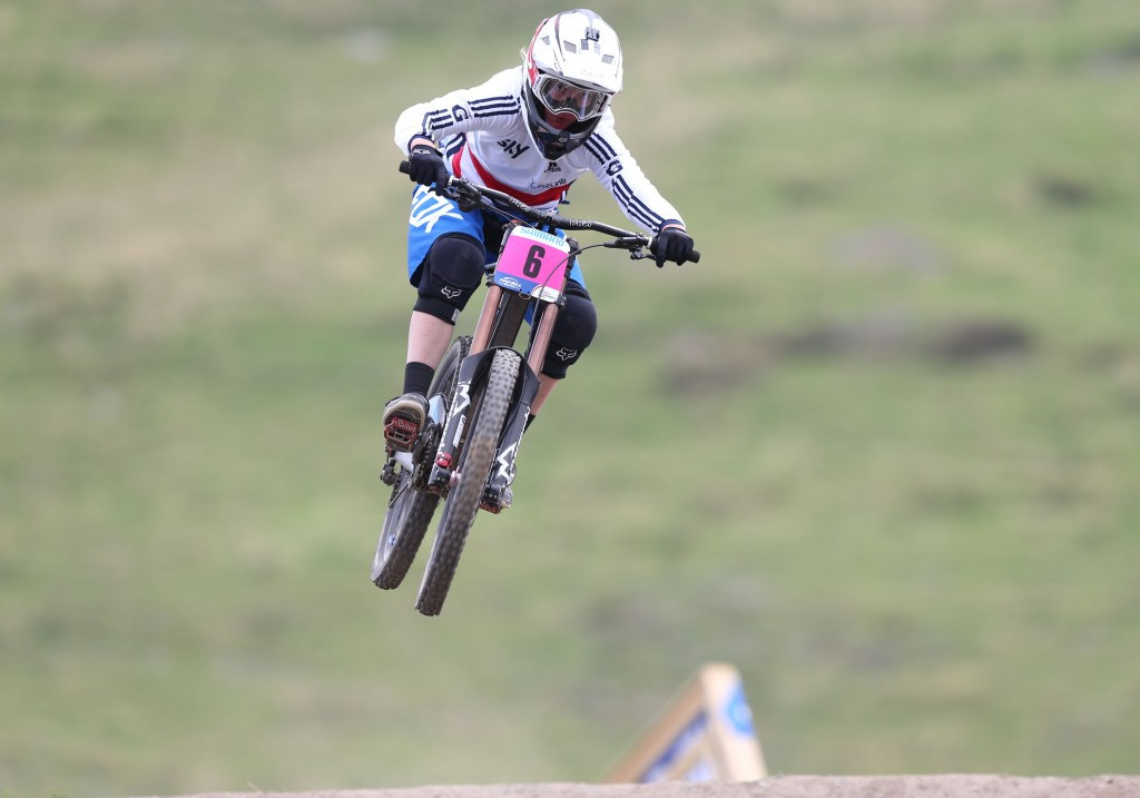 Britain women control Downhill Mountain Bike World Cup qualifying in Lourdes