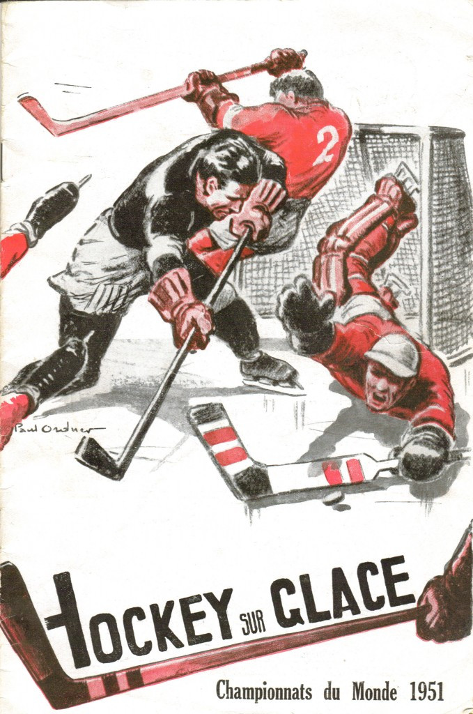 The programme cover for the 1951 IIHF World Championships held in Paris, that were won by Canadian club side Lethbridge Maple Leafs ©James Sinclair