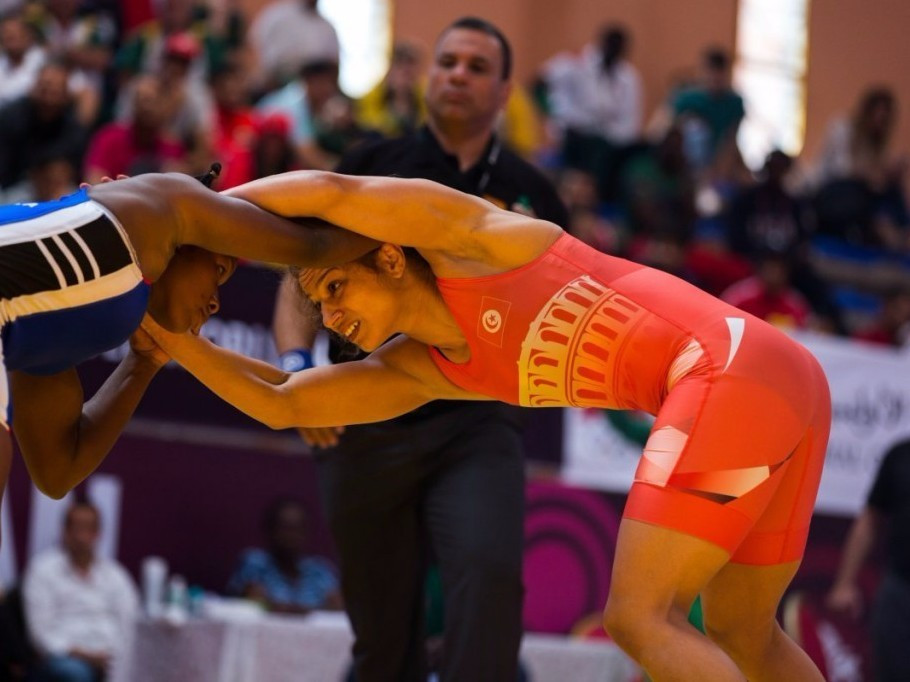 Marwa Amri of Tunisia secured her ninth African Wrestling Championship gold medal ©UWW
