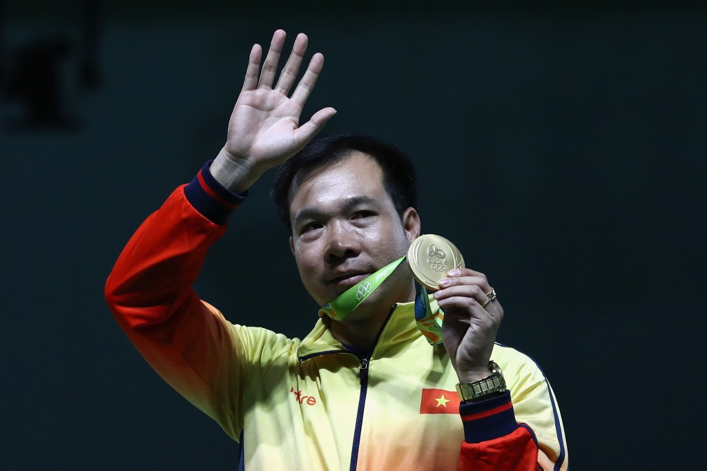 Hoang Xuan Vinh made Olympic history for Vietnam at Rio 2016 ©Getty Images