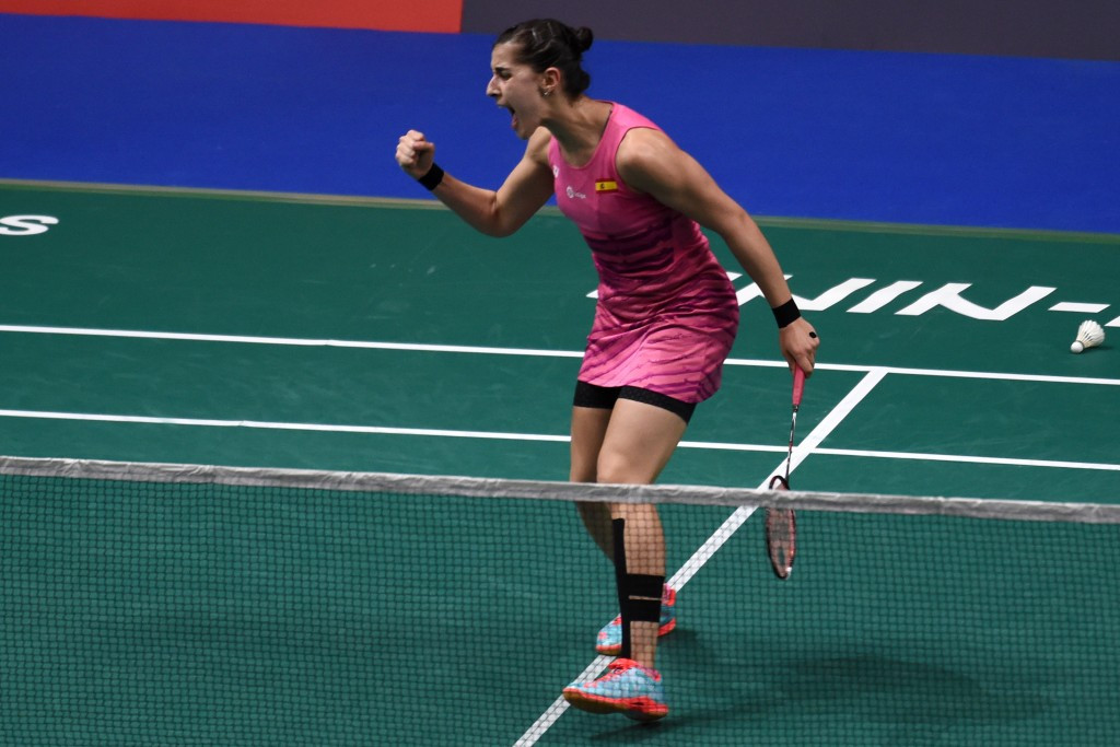 Olympic champion Carolina Marin secured the women's singles title at the European Championships in Denmark ©Getty Images