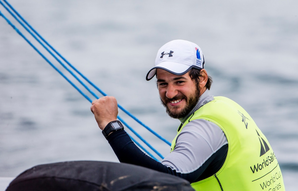 Alican Kaynar earned a maiden World Cup win in the men's finn event ©World Cup