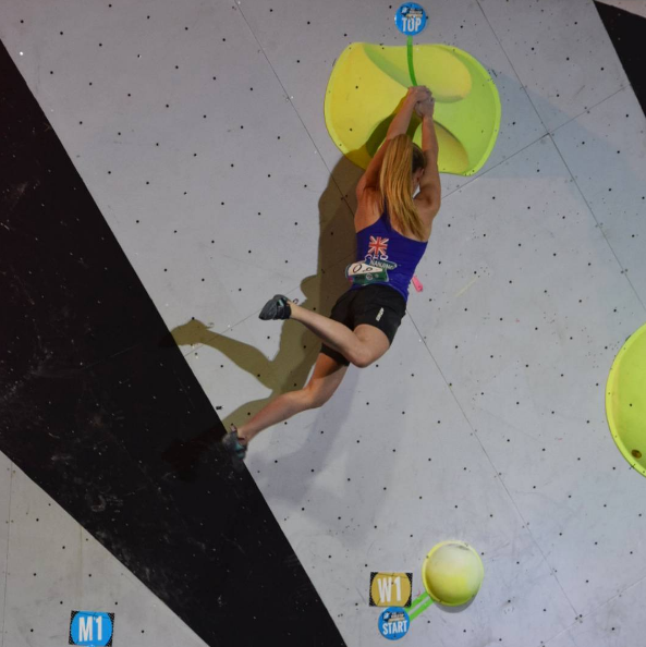 Shauna Coxsey won the women's bouldering World Cup event in Nanjing today ©IFSC / Instagram
