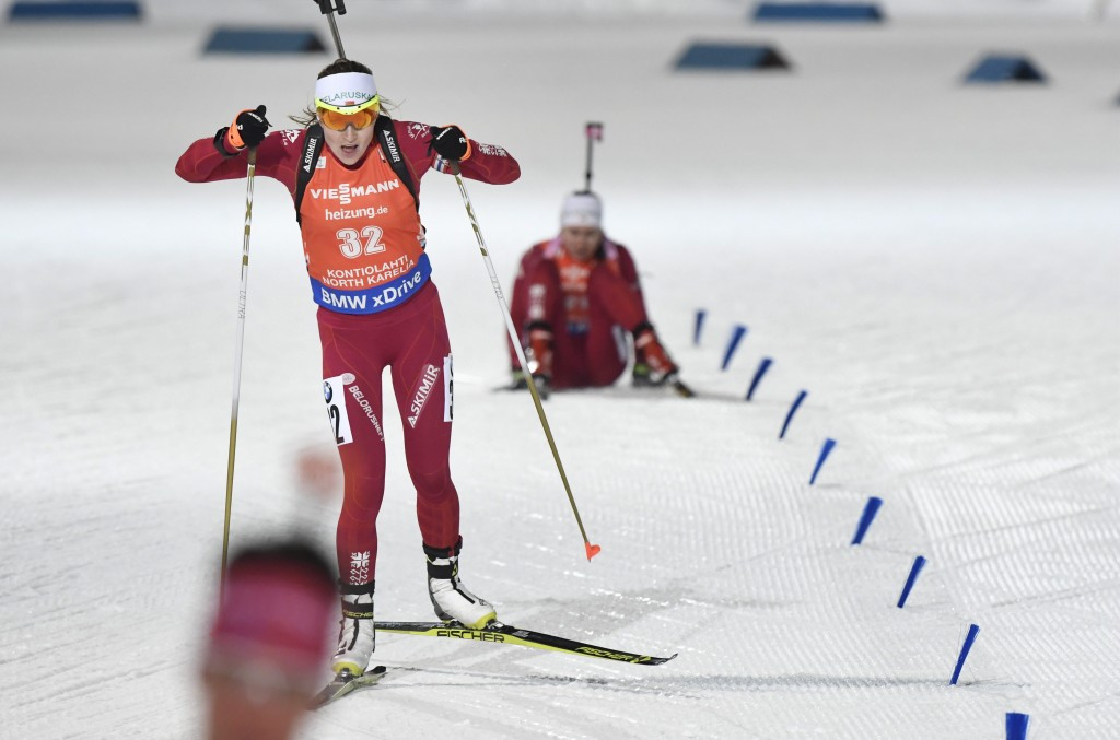 Darya Domracheva is a big biathlon star from Belarus ©Getty Images