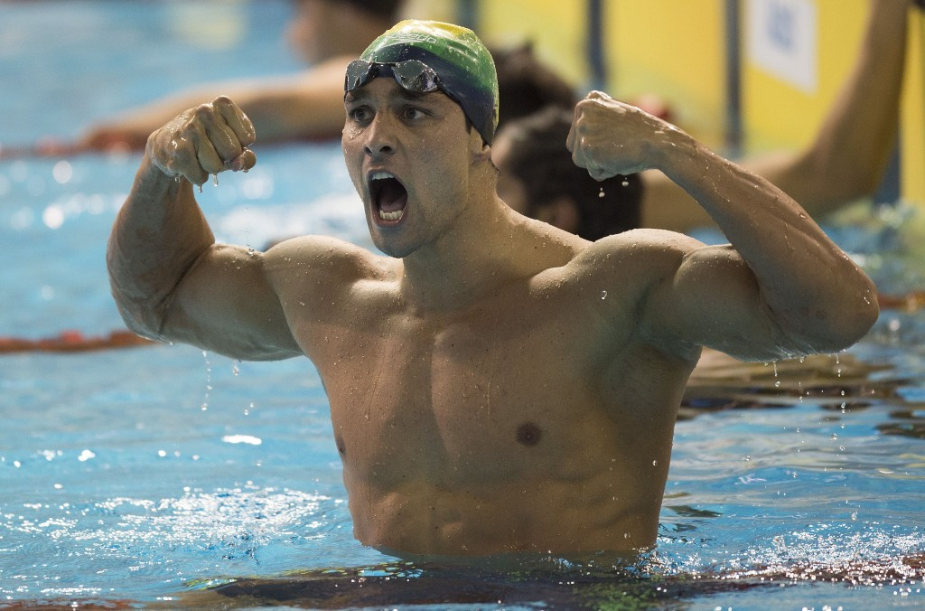 Brazil secured three gold medals in the pool ©AFP/Getty Images