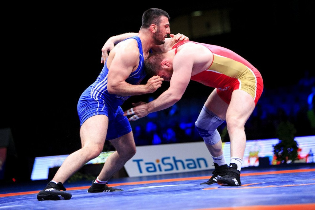 Defending champion Anzor Boltukaev of Russia lost out to Turkey’s Riza Yildirim in the final of the men’s 97kg freestyle category today ©UWW