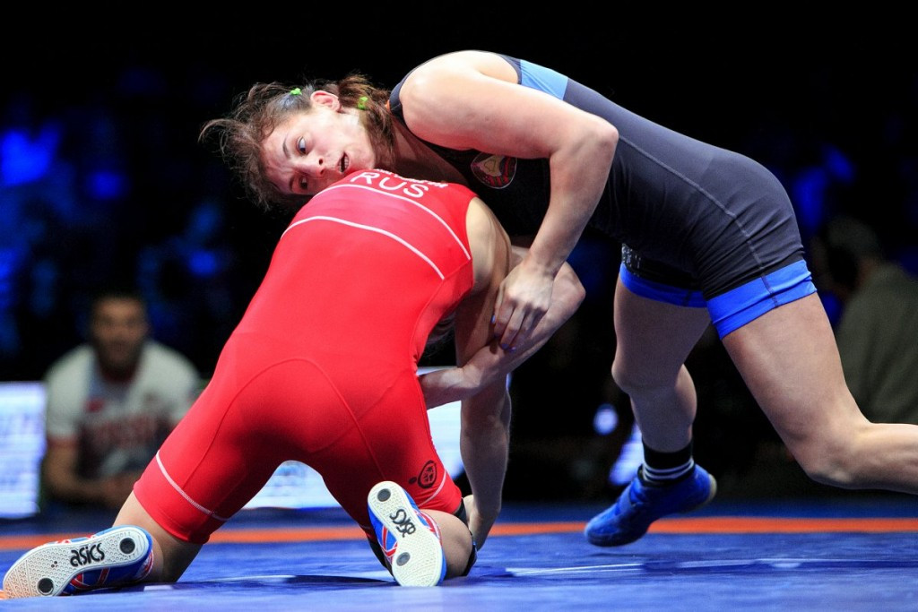 Belarus' Vanesa Kaladzinskaya came out on top in the women's 53kg category ©UWW