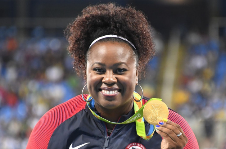 Michelle Carter, pictured with her Olympic gold medal in the shot put at Rio, has said the new proposals for record changes in athletics are 