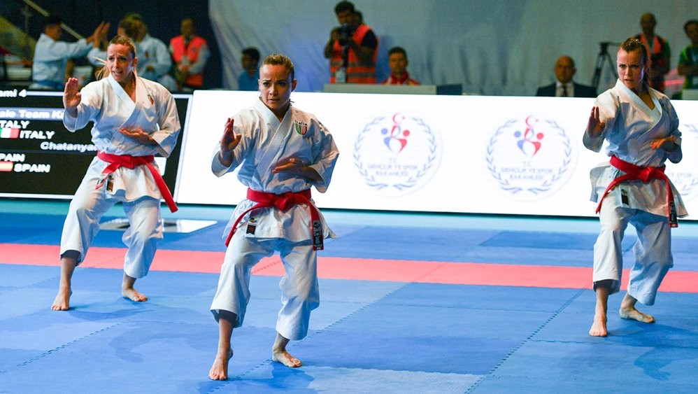 Italy’s Viviana Bottaro continued her impressive form at the European Karate Championships today by helping her country reach the women’s team kata final in Kocaeli ©WKF