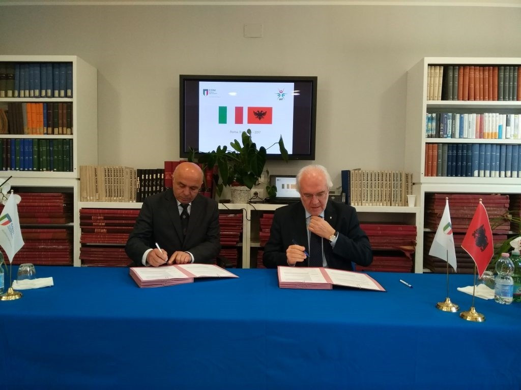 Albanian Olympic Committee oversees collaboration between University and CONI
