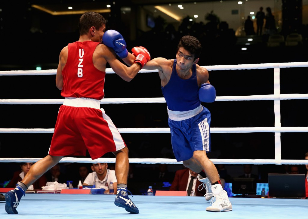Shiva Thapa, right, secured his sixth Asian Boxing Championships medal in Amman ©Getty Images