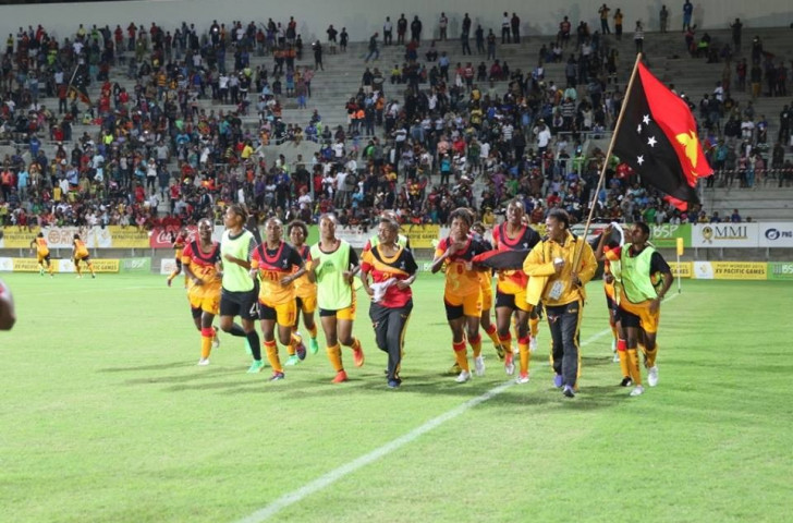 Papua New Guinea overcame New Caledonia with a narrow 1-0 victory to secure their fourth consecutive women's football gold ©Port Moresby 2015