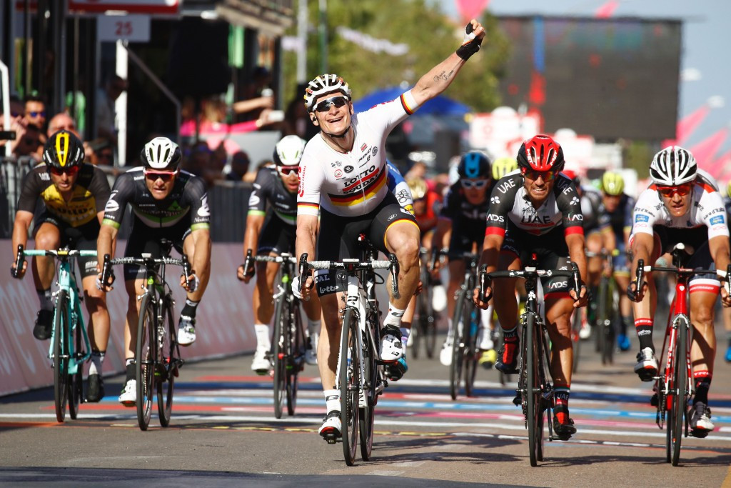 Greipel earns maiden maglia rosa after winning second stage of Giro d'Italia