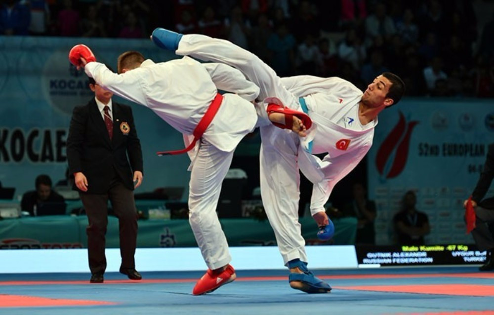 Hosts Turkey celebrated three gold medals ©WKF