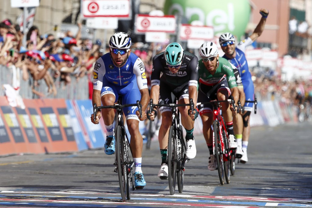 Fernando Gaviria claimed a stage win from a reduced group ©Getty Images