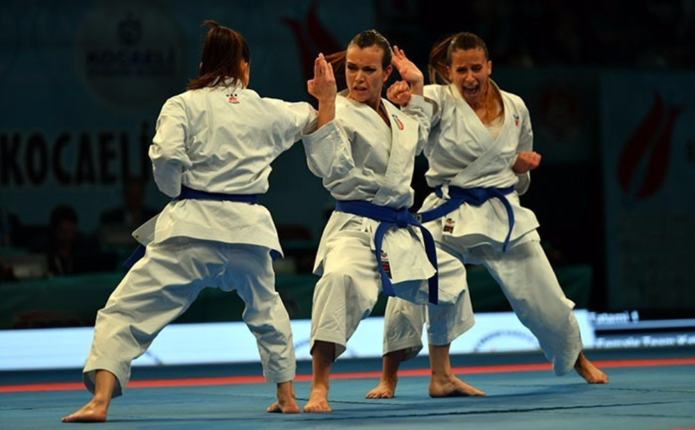 Italy were triumphed in the women's kata team competition ©WKF