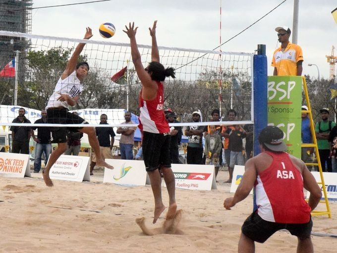 Guam suffered a difficult day out on the beach volleyball court as they lost their play-off match with hosts Papua New Guinea ©PDN/Twitter