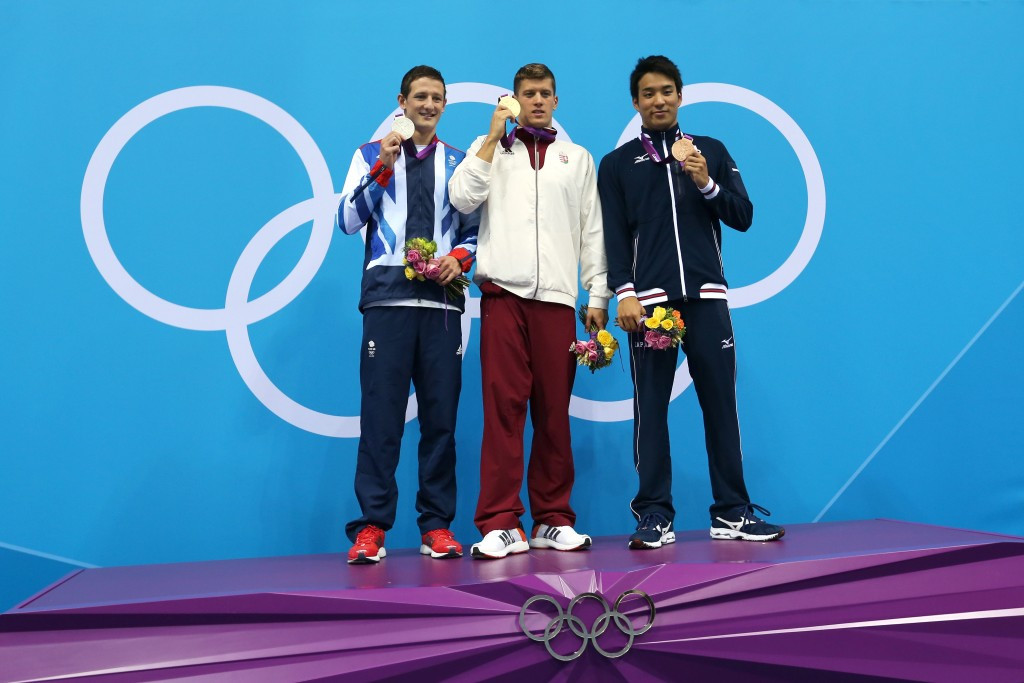 Ryo Tateishi, right, earned a bronze medal at the London 2012 Olympic Games ©Getty Images
