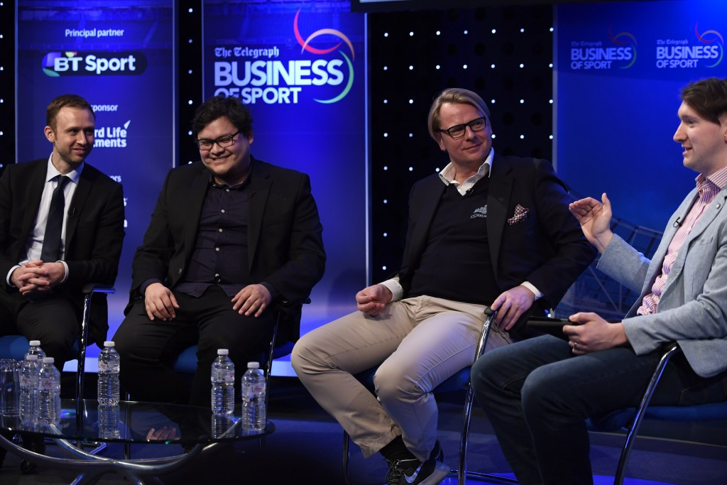 British Esports Association chief executive Chester King, third from left, has said he thinks there is a lack of awareness about the different types of e-sports ©Telegraph Business of Sport