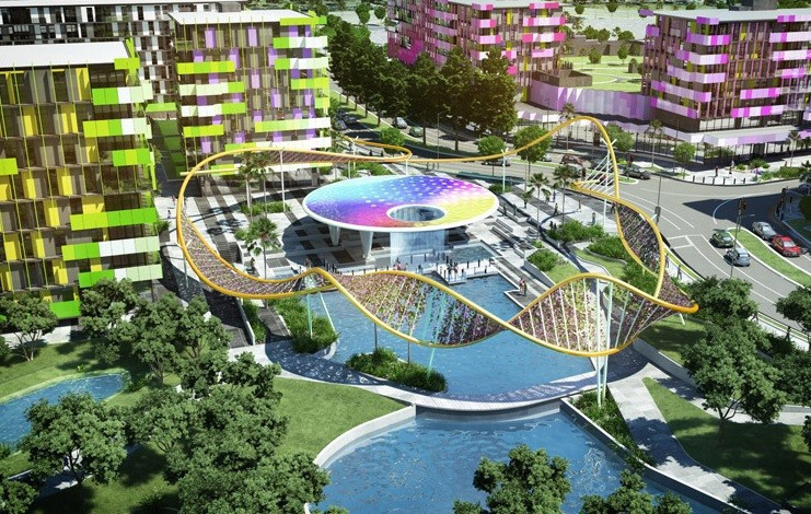 The Gold Coast 2018 Commonwealth Games Village will be located in the Parklands region of the city ©Queensland Government