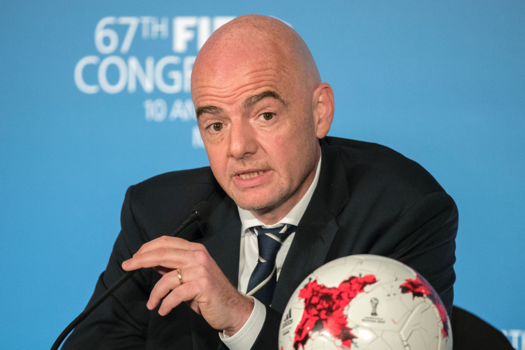 FIFA President Gianni Infantino dismissed the row over ethics appointments as a storm in a teacup ©Getty Images