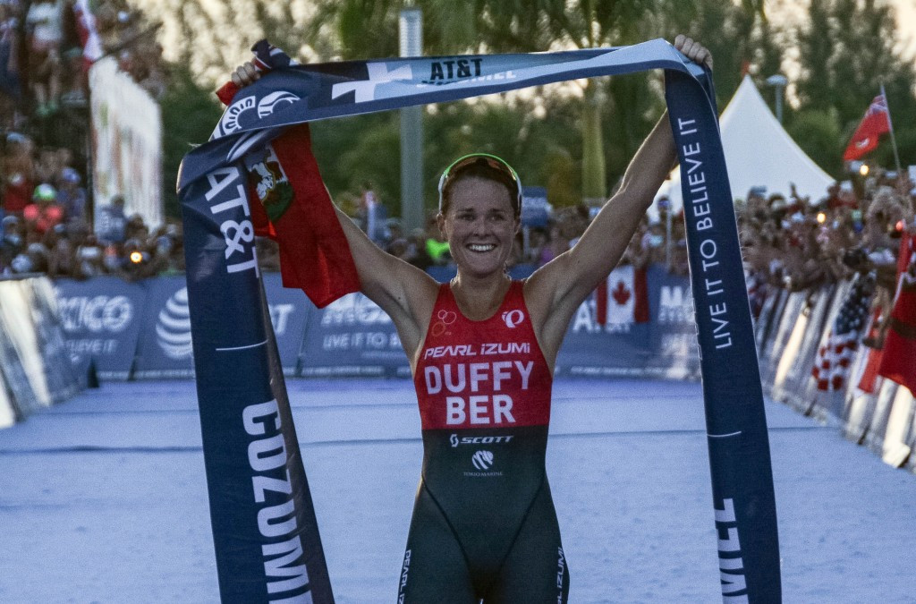 Women's world champion Flora Duffy is poised to make her first appearance of the WTS season ©Getty Images