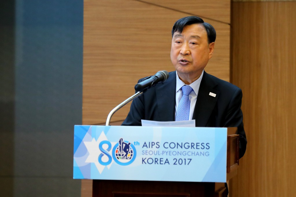Pyeongchang 2018 gave a progress update at the AIPS Congress ©Pyeongchang 2018