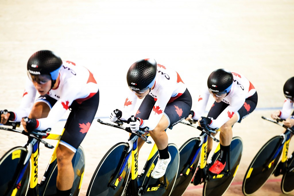 Their women's team pursuit squad also qualified first for tomorrow's final ©AFP/Getty Images