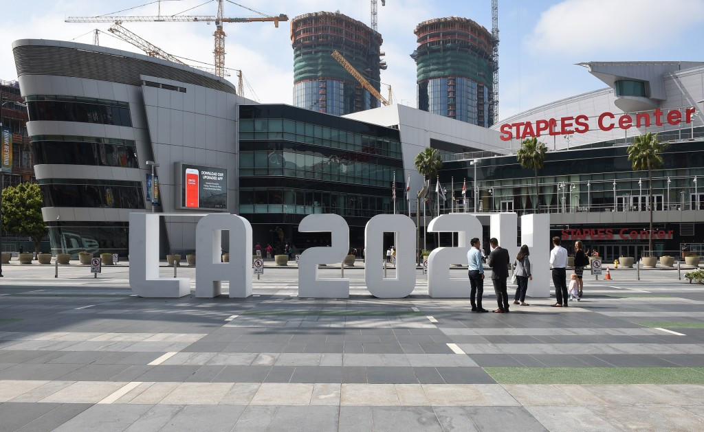 The IOC finished their inspection centre at the Staples Center where basketball would be held ©Getty Images