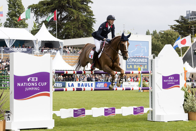 Kevin Staut completed a clear round in the jump-off to get the win for France  ©FEI
