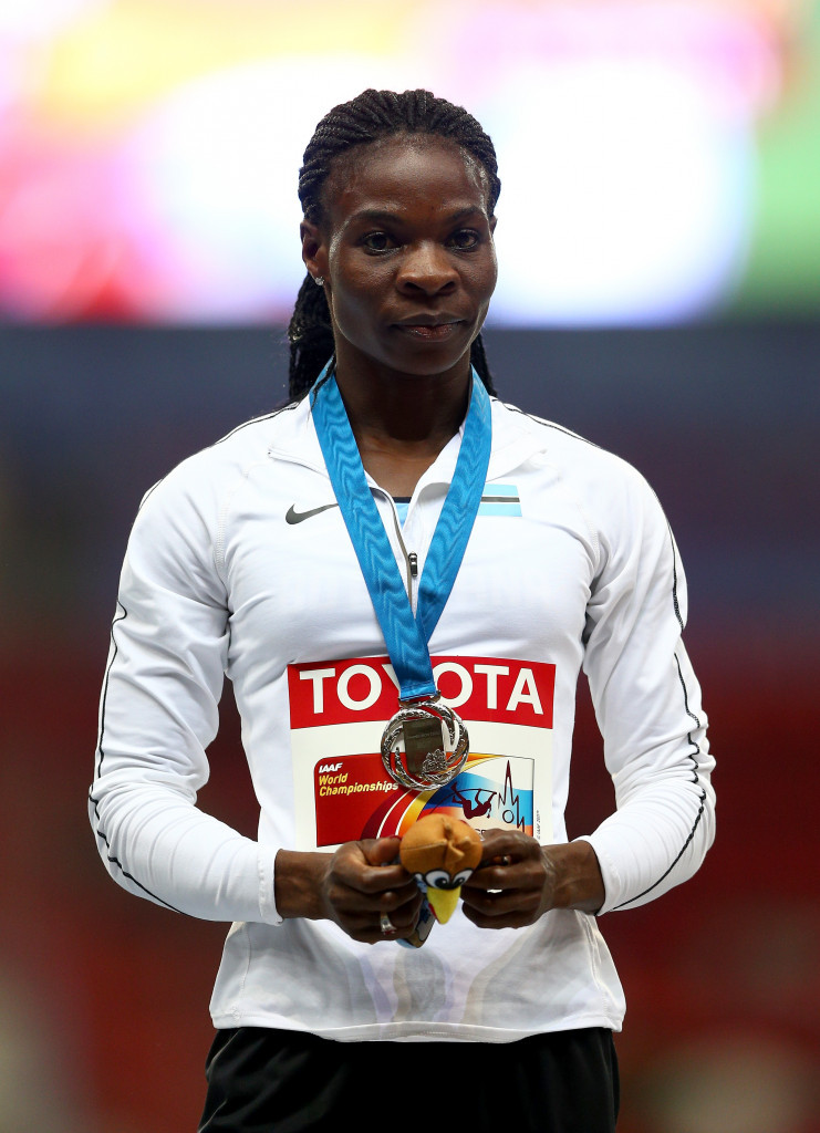 Amantle Montsho narrowly failed to retain her World Championships title at Moscow in 2013 ©Getty Images