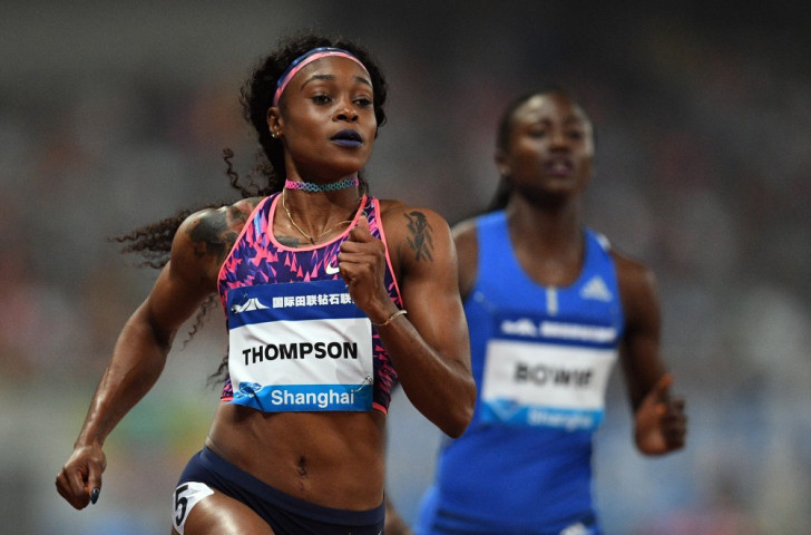 Jamaica's Olympic 100 and 200m champion Elaine Thompson wins over the shorter distance at the Shanghai IAAF Diamond League meeting in 10.78sec ©Getty Images