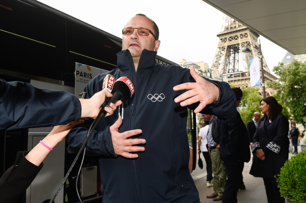 The IOC Evaluation Commission led by Patrick Baumann, pictured, arrived in Paris today ©Paris 2024