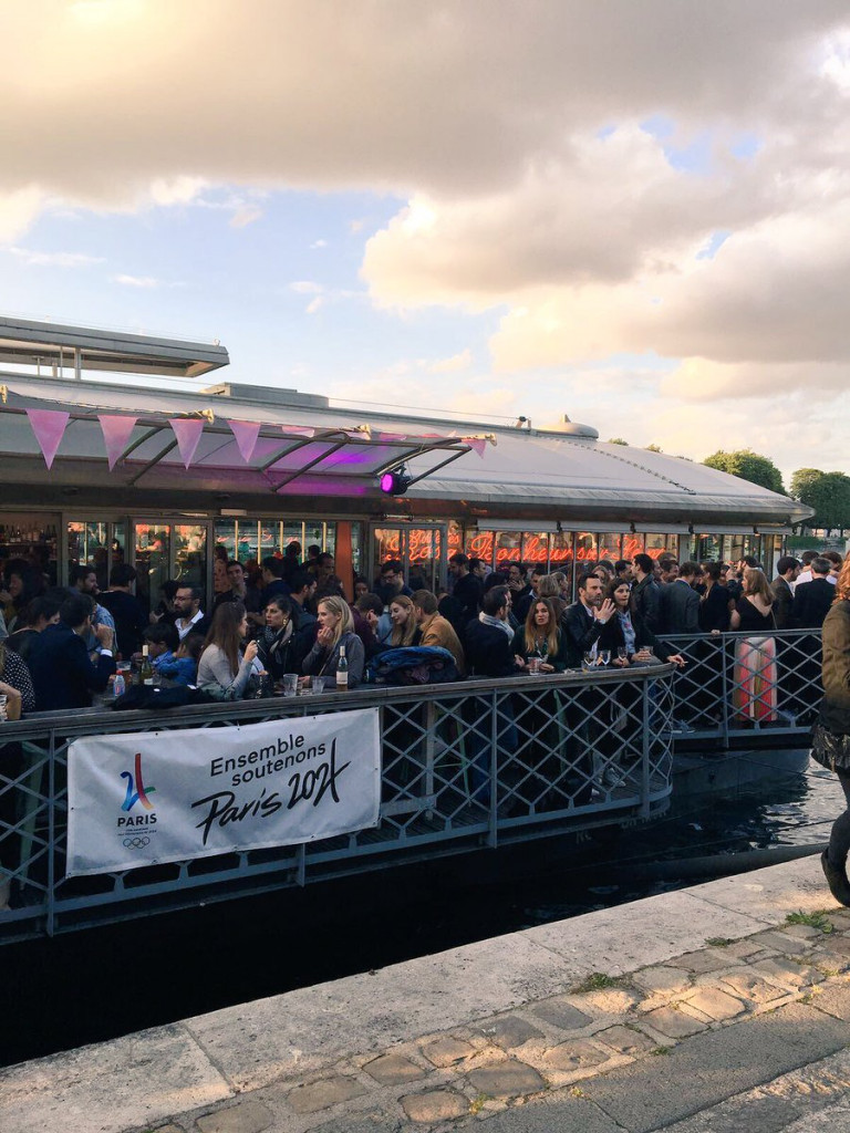 The Paris 2024 team boarded a boat on the River Seine earlier today ©Paris 2024