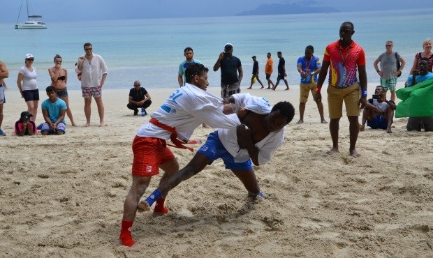Cameroon and hosts Seychelles both tasted victory in beach sambo as the 2017 African Sambo Championships came to a close today ©FIAS