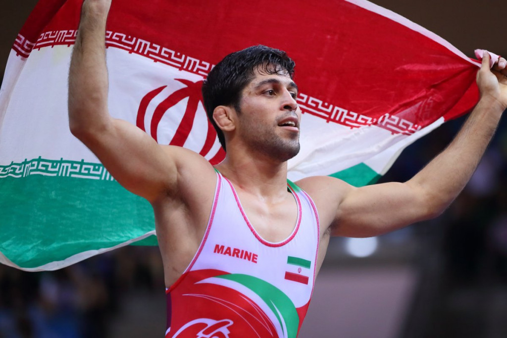Behnam Ehsanpoor was one of three Iranian gold medallists on the final day of action at the Asian Wrestling Championships ©UWW