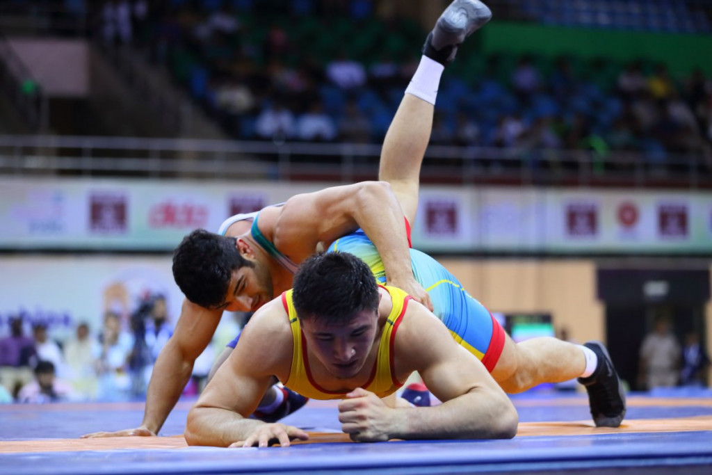 Iran's Alireza Karimimachiani claimed the men's freestyle 86kg crown ©UWW