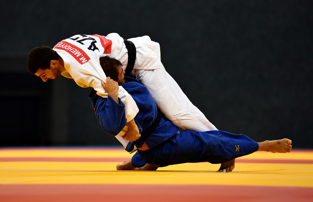 Azerbaijan's Mammadali Mehdiyev claimed gold in the men's under 90kg judo category ©Getty Images