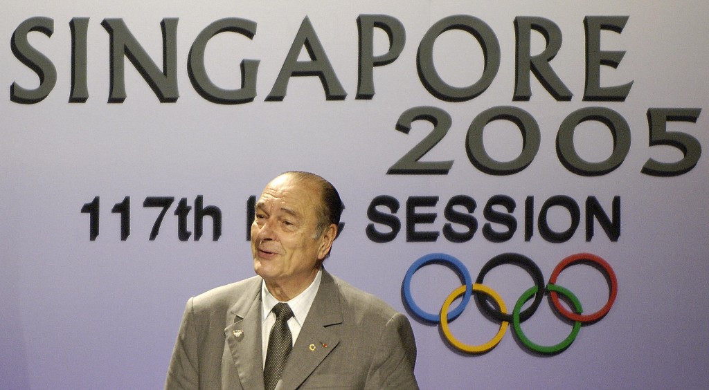 Former French President Jacques Chirac was partly blamed for Paris' defeat to London for the 2012 Olympic and Paralympic Games following remarks about Finnish food and a row with Cherie Blair ©Getty Images