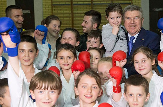 In pictures: IOC President Thomas Bach visits Kosovo