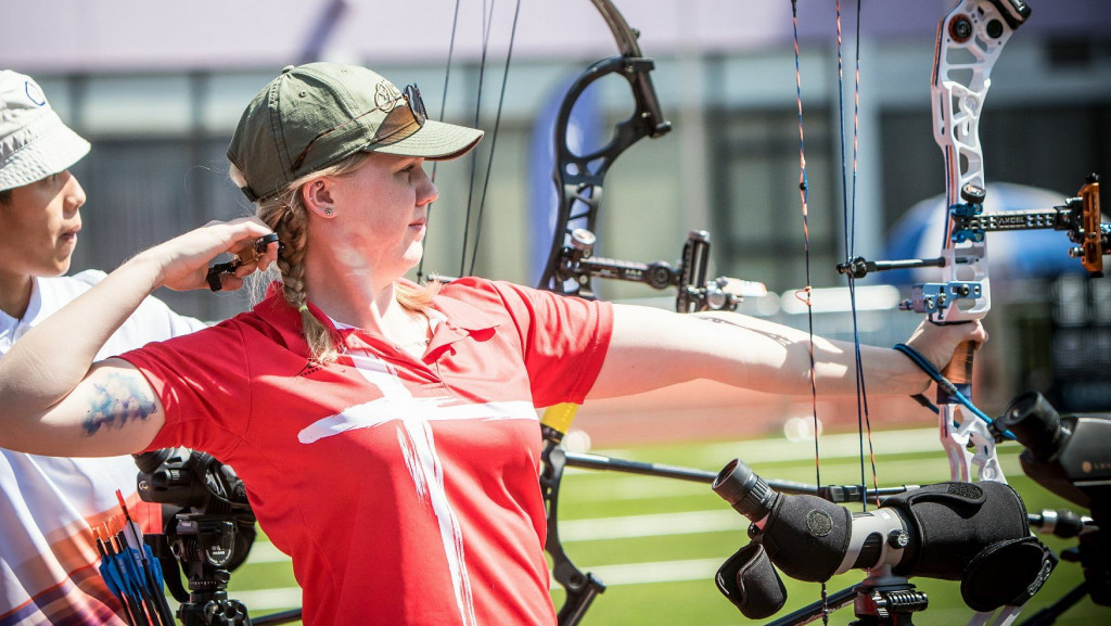 Sarah Sonnichsen improved her European record in Shanghai ©World Archery 