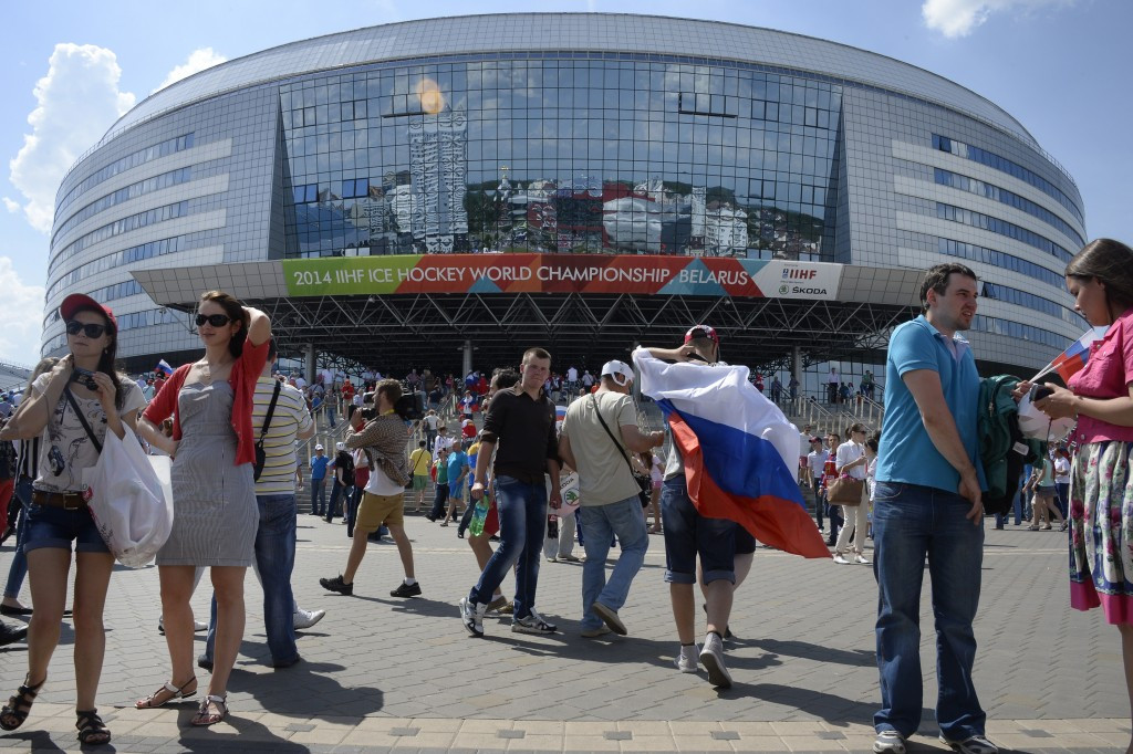 The Minsk Arena held the 2014 Championships and is the main venue for the joint Belarus and Latvia bid ©Getty Images
